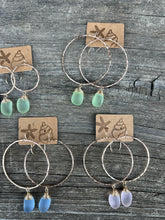 Load image into Gallery viewer, Chrissy Seaglass Hoops
