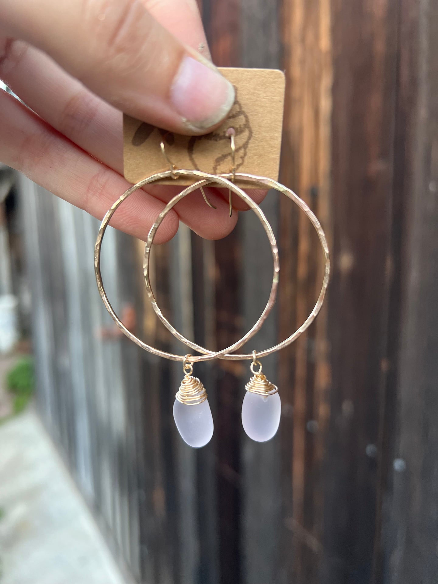 Chrissy Seaglass Hoops