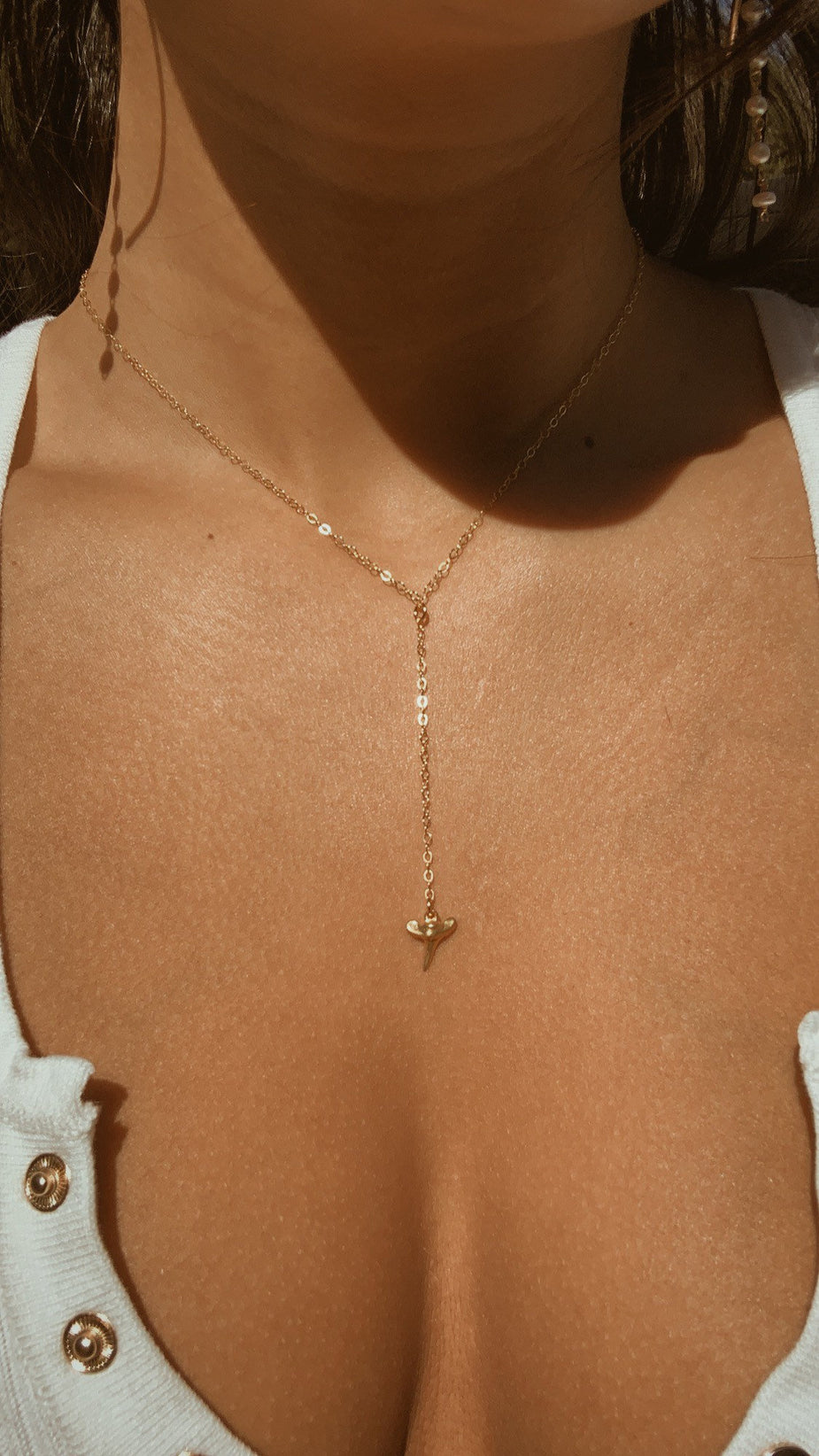 Bite Back Shark Tooth Lariat – Tanline Designs
